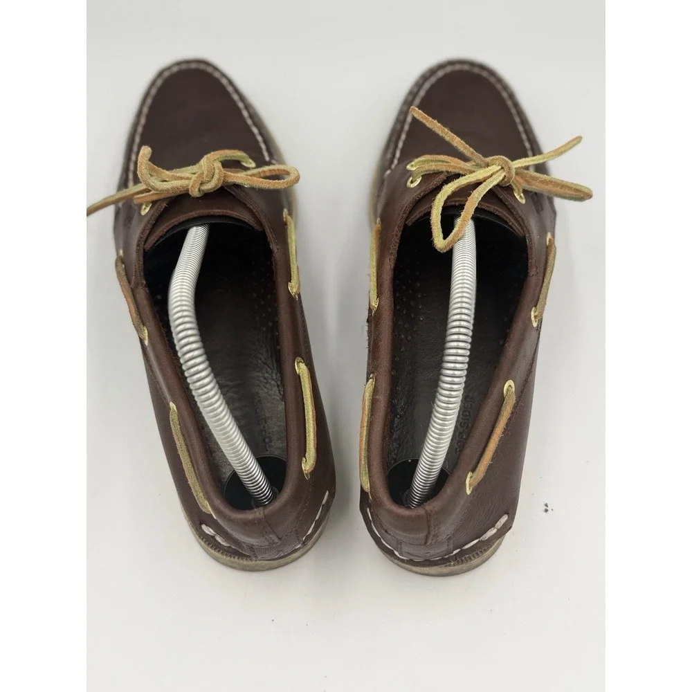 Sperry Top-Sider Women's Brown Leather 2-Eye Boat Shoes Style 9195017 Size 9M